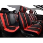 Универсална тапицерия за кола Automat 1171 – 5 части, еко кожа, Червено с черно, снимка 2