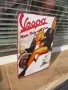 Метална табела Vespa От Италия с любов скутер мотор мотопед, снимка 2
