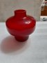 Афторска ваза от червено стъкло, снимка 1 - Вази - 43145038