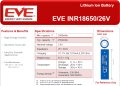 EVE INR18650/26V 2600mAh 18650 акумулаторна батерия 2 броя + кутия , снимка 3