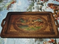 Стар дървен поднос, снимка 1