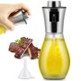Стъклена Спрей бутилка за зехтин, олио или оцет 200 мл + фуния за пълнене, снимка 1 - Прибори за хранене, готвене и сервиране - 43886611