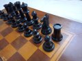 Стар шах за игра в дървена кутия, голяма, дървена табла , снимка 3