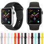 Силиконова каишка Apple watch 7 – 45mm, 41mm черна, Black, снимка 1