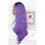 Дълга лилава лейс фронт перука Лила, снимка 6