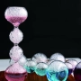 Елегантен стъклен, цветен таймер – тип „пясъчен часовник“  с мехурчета SL4, снимка 7