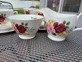Винтидж английски порцеланов сервиз Gainsborough Bone China B47 “Roses” – 20 части, снимка 6
