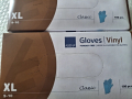 ВИНИЛОВИ ръкавици сини,еднократни, без талк - XL, снимка 3