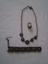 комплект възрожденски тип - гривна , нагръден накит и пръстен от бронз, снимка 1 - Антикварни и старинни предмети - 37332193