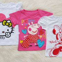 Тениска Peppa Pig,  Hello Kitty, Miney Mays, снимка 3 - Детски тениски и потници - 28244109