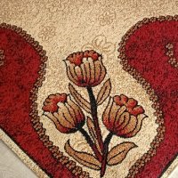 Жакардов килим с флорални мотиви, снимка 2 - Килими - 44000397