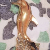 Уникални месингови делфини, снимка 1 - Арт сувенири - 27106880