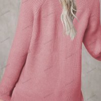 Дамски ежедневен моден плетен пуловер с V-образно деколте, 5цвята - 023, снимка 17 - Блузи с дълъг ръкав и пуловери - 39728515