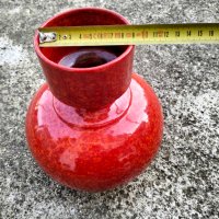 Италианска ваза Citano от червен порцелан, снимка 4 - Антикварни и старинни предмети - 43593913