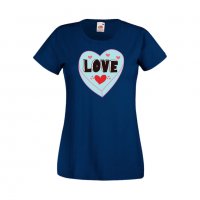 Дамска тениска Свети Валентин Love 4, снимка 4 - Тениски - 35647206