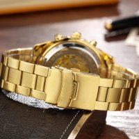 Мъжки механичен часовник в златисто , снимка 5 - Мъжки - 42985570