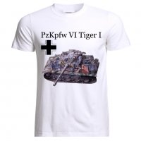 Мъжка Тениска Танк Тигър PzKpfw 6 Tiger 1 Panzer WW2 Army War Wehrmacht, снимка 2 - Тениски - 28312880