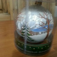 Стъклена коледна топка за елха ръчно рисувана, снимка 5 - Антикварни и старинни предмети - 43237427