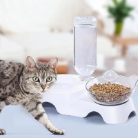 2в1 дозатор за вода и купичка за хранене на домашни любимци, снимка 6 - За котки - 40381140