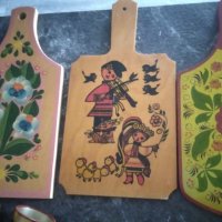 Руски ръчно рисувани дървени лъжици и дъски, снимка 4 - Аксесоари за кухня - 43832122