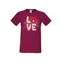Мъжка тениска Свети Валентин Dog Love 1, снимка 3 - Тениски - 35649741