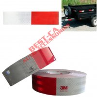 3M премиум светлоотразителна лента, тиксо червено с бяло 45м. х 5см., снимка 4 - Аксесоари и консумативи - 35167978