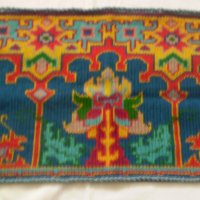 19ти век Ръчно плетена Възглавница многоцветни вълнени конци, снимка 7 - Антикварни и старинни предмети - 39496037