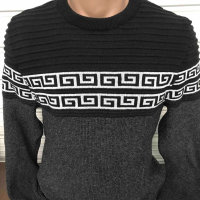 Фешън мъжки пуловер, снимка 1 - Пуловери - 44859265
