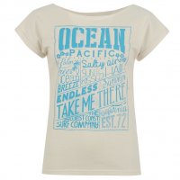 Стилна тениска с цветен принт Ocean Pacific, снимка 1 - Тениски - 28471853