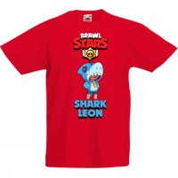 Детска тениска Shark Leon брол старс Brawl Stars, снимка 2 - Детски тениски и потници - 32928545