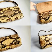 класическа чанта от змийска кожа на питон, снимка 5 - Чанти - 37962088