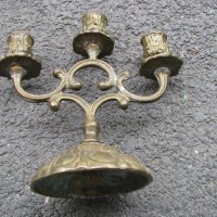 Стар бронзов свещник, снимка 2 - Антикварни и старинни предмети - 28573648