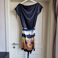 Next Woman нова рокля сатен с колан, снимка 1 - Рокли - 44877215