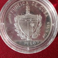 Инвестиционна монета 5 песос, сребро, 1993г., снимка 1 - Нумизматика и бонистика - 12149942