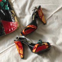Змийски сандали и чанта, снимка 4 - Сандали - 28739387