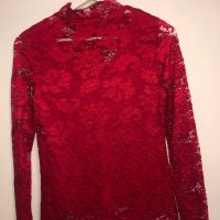 Червена блуза, снимка 5 - Блузи с дълъг ръкав и пуловери - 34807167