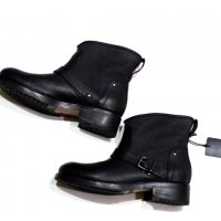 НОВИ и Намалени! G-Star Leon Boots Black Дамски Боти Естествена Кожа + Деним Номер 39, снимка 4 - Дамски боти - 35355026