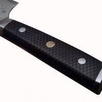 Кухненски нож - Kiritsuke - японска стомана AUS 10 - дръжка тип пчелна пита, снимка 2 - Други стоки за дома - 33073754