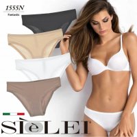 SieLei S,M,L,XL,2XL черни,тъмнобежови,телесни,бели сатенирани бикини с нормална талия Сиелей, снимка 1 - Бельо - 18850834