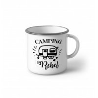 Метално Емайлирано Канче "Camping Rebel" , снимка 1 - Чаши - 37107749