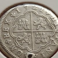 Сребърна монета 2 реала 1721г. Филип пети Мадрид Испания 28458, снимка 12 - Нумизматика и бонистика - 42987449
