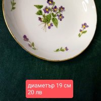 Чиния с виолетки, снимка 1 - Чинии - 43188390