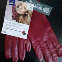Дамски ръкавици естествена кожа, бордо, ТСМ, снимка 2 - Ръкавици - 43756861