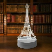 Холограмна LED лампа CREATIVE 3D Айфеловата кула, снимка 1 - Други - 38094402