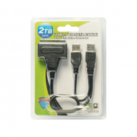 Преходник USB 2.0 към SATA, Черен, снимка 2 - Кабели и адаптери - 36519807
