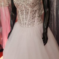 сватбена булчинска рокля с кристали по поръчка, снимка 1 - Сватбени рокли - 26679084