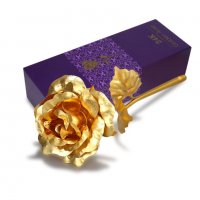 Промо! Оригинална позлатена роза 24К роза + кутия, снимка 2 - Декорация за дома - 27934488