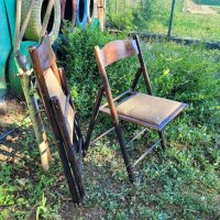 Винтидж Сгъваеми столове, тапицирани,омекотени, снимка 3 - Столове - 37559675