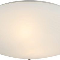 Традиционно матирано бяло 30 см стъклено таванно осветление| 2 x E27 |, снимка 2 - Лампи за таван - 43143679