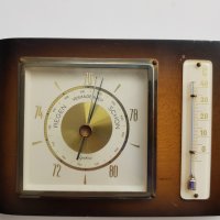 Стар немски барометър с термометър, снимка 1 - Антикварни и старинни предмети - 32813433